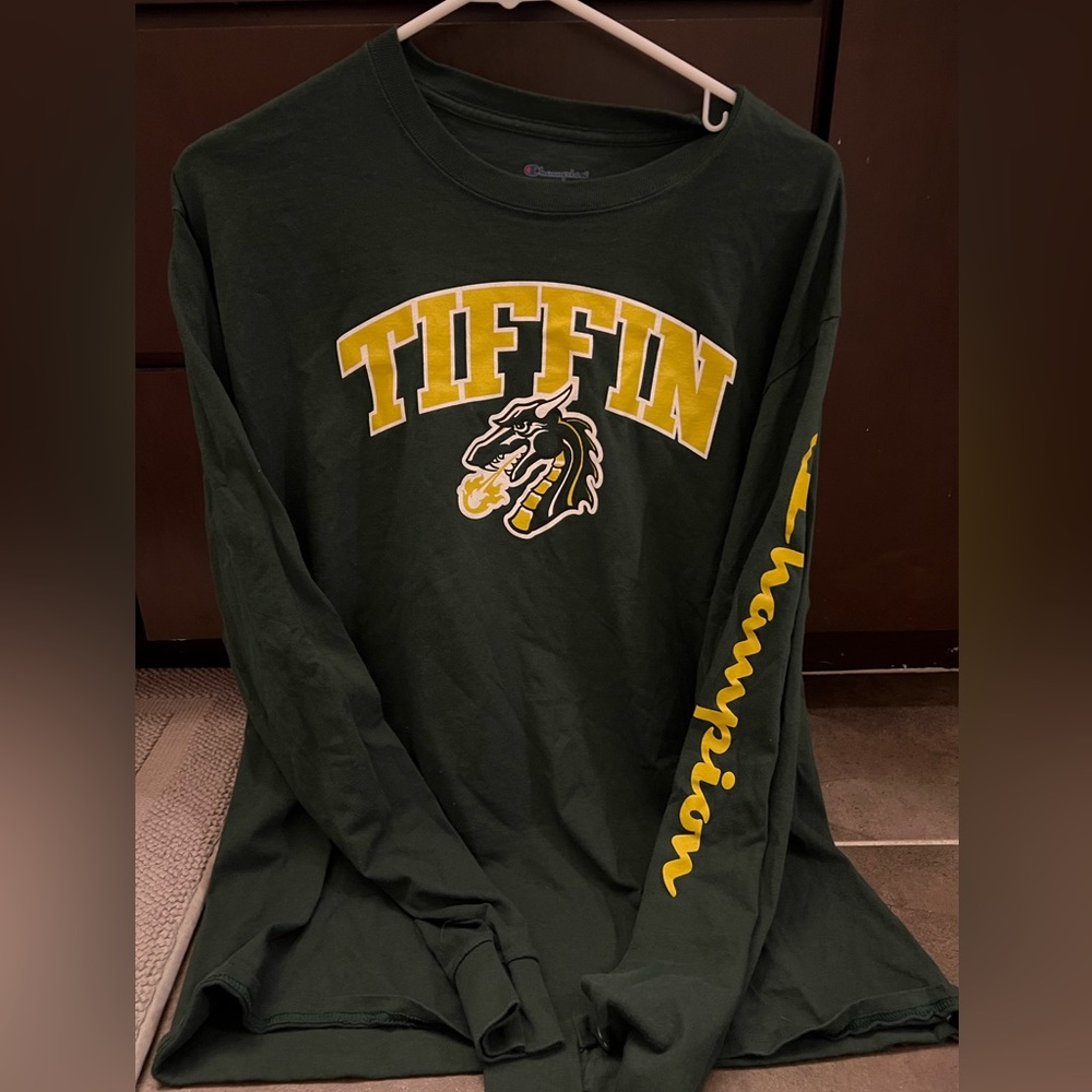 Green, Tiffin University Champion Long sleeve shirt